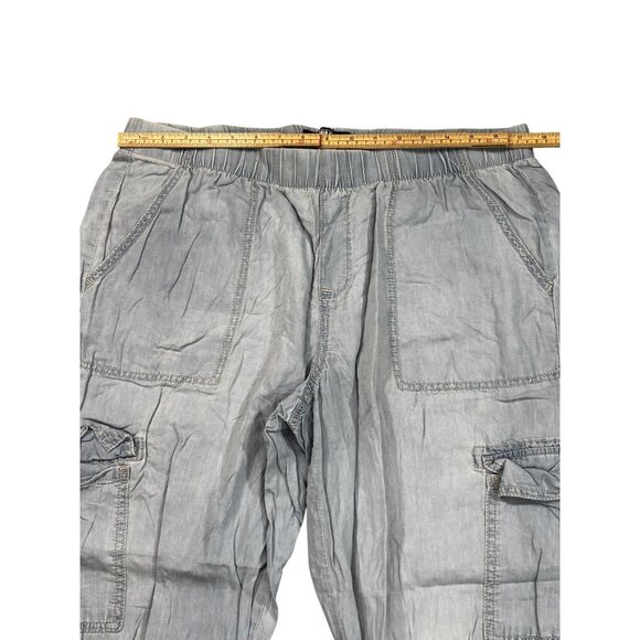 Rewash Mens XL Casual Cargo Pants Blue - Picture 8 of 9